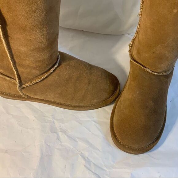 Bjorndal Women Size 8 Mid Calf Boots Sheepskin Lined Leather Tan Fall Winter - Picture 7 of 15